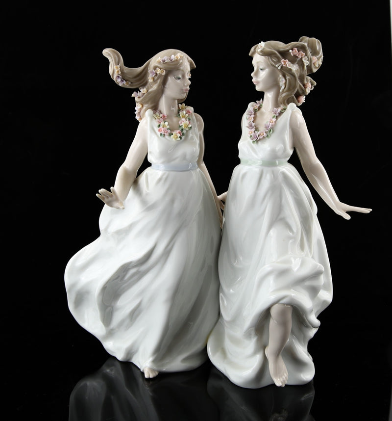 LLADRO, 'ALLEGORY OF SPRING', GIRL LADY DRESS FLOWERS LARGE FIGURE MODEL 6241