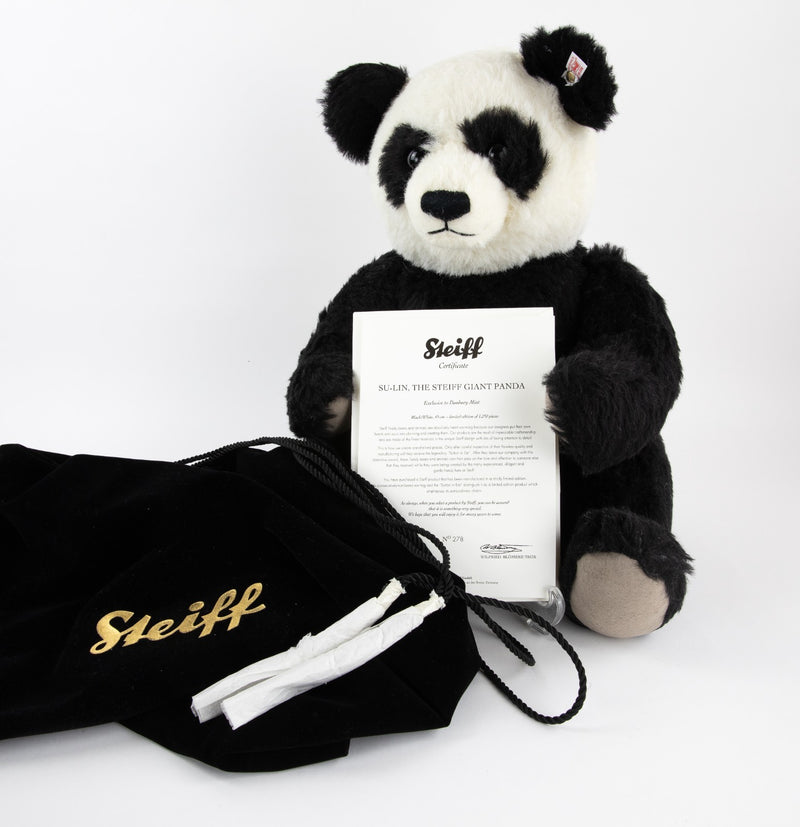 STEIFF 'SU-LIN, THE GIANT PANDA' LIMITED EDITION TEDDY BEAR 664465 & COA