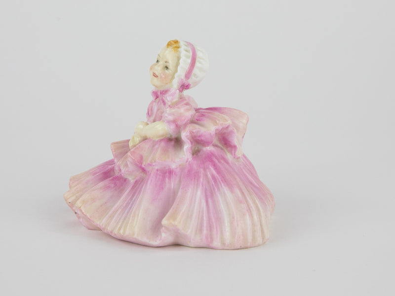 ROYAL DOULTON 'ROSEBUD' LESLIE HARRADINE GIRL IN PINK DRESS FIGURE MODEL HN1580
