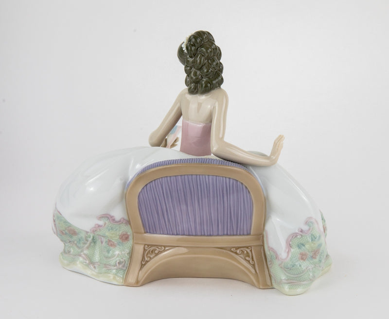 LLADRO 'AT THE BALL' GIRL LADY DRESS FIGURE MODEL 5859, BOXED