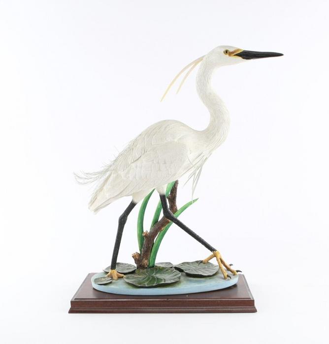 BORDER FINE ARTS 'LITTLE EGRET' BIRD FIGURE MODEL TABLEAU B0586 69/500 BOXED COA