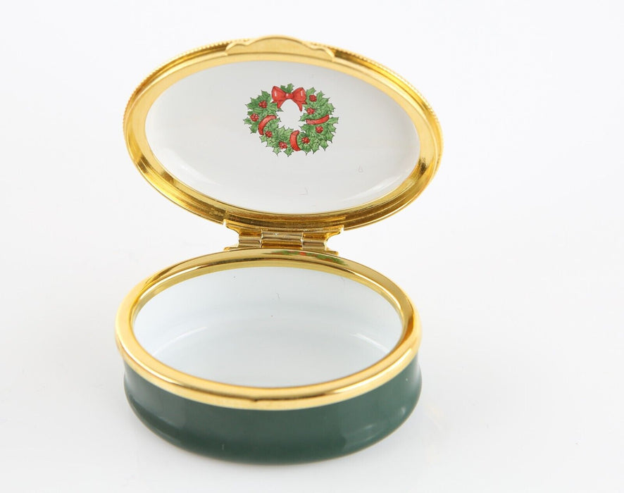 STAFFORDSHIRE 'HARRODS 1992 CHRISTMAS' SNOWMAN, LIMITED EDITION, ENAMEL BOX