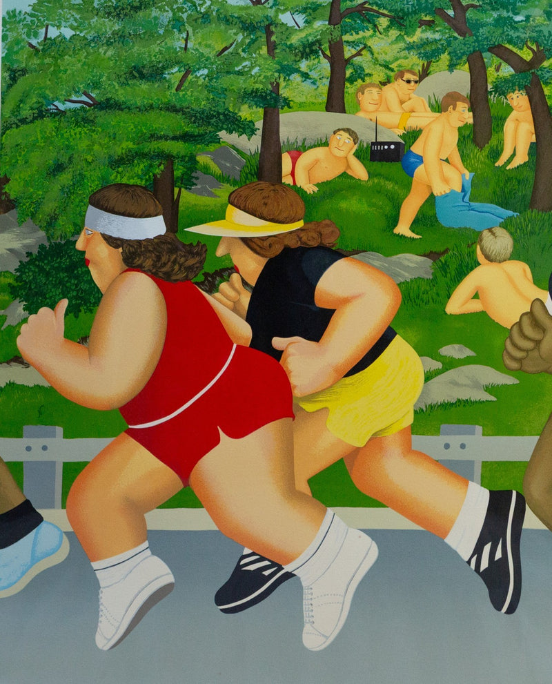 BERYL COOK, 'WOMEN RUNNING', LIMITED EDITION COLOUR PRINT 236/275, SIGNED