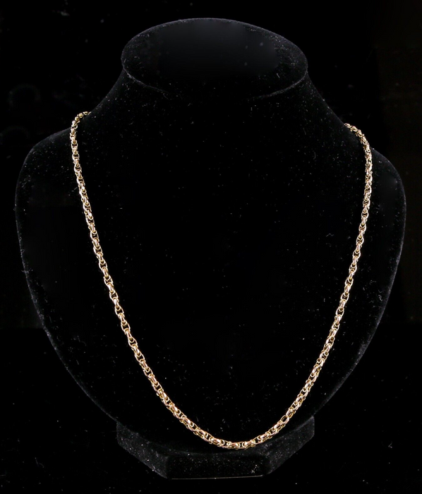 9ct YELLOW GOLD BELCHER STYLE CHAIN, 5.8g, STAMPED 9ct, 48cm LENGTH