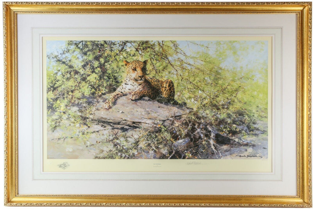 DAVID SHEPHERD 'THE SENTINEL' LIMITED EDITION LEOPARD PRINT 997/1500, SIGNED