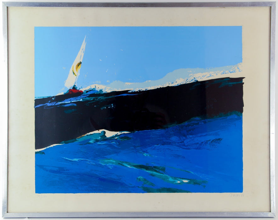 DONALD HAMILTON FRASER RA, SEASCAPE, LIMITED EDITION SCREENPRINT 179/200, SIGNED