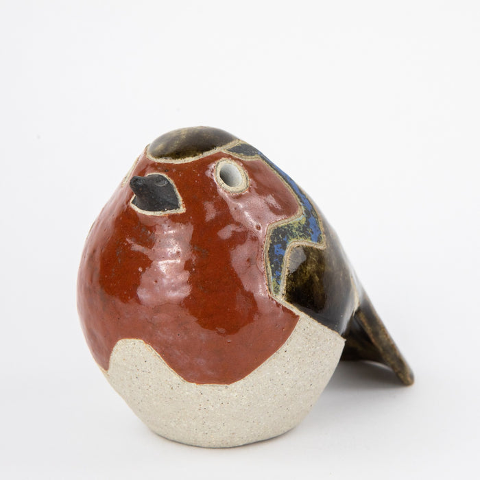 ROSEMARY WREN, OXSHOTT POTTERY - ROBIN, STUDIO ART BIRD FIGURE MODEL, SIGNED