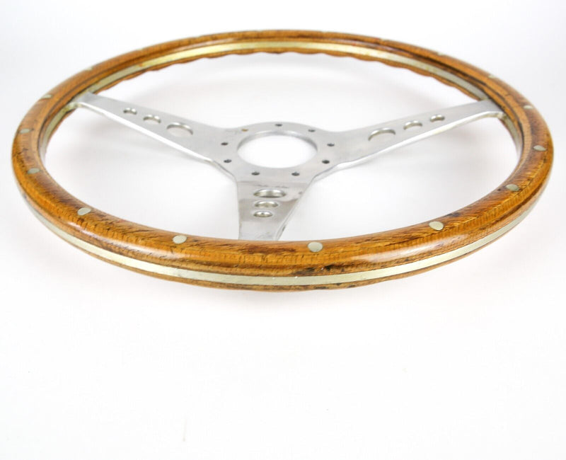 MOTO-LITA - VINTAGE WOOD RIM T-SPOKE CLASSIC CAR STEERING WHEEL 14"