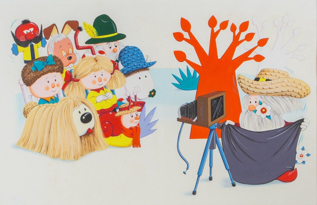THE MAGIC ROUNDABOUT- CHILDRENS TELEVISION ORIGINAL WATERCOLOUR ILLUSTRATION ART