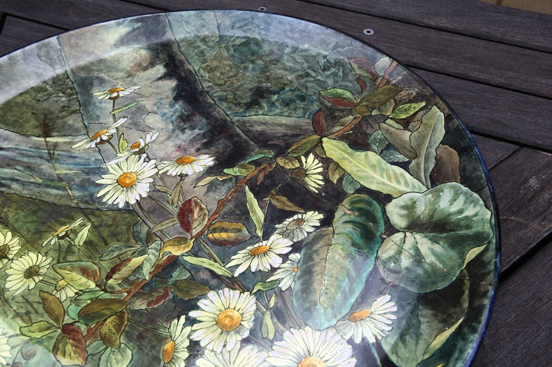 MARY CAPES for DOULTON LAMBETH - LARGE AESTHETIC PERIOD DAISIES FLORAL CHARGER