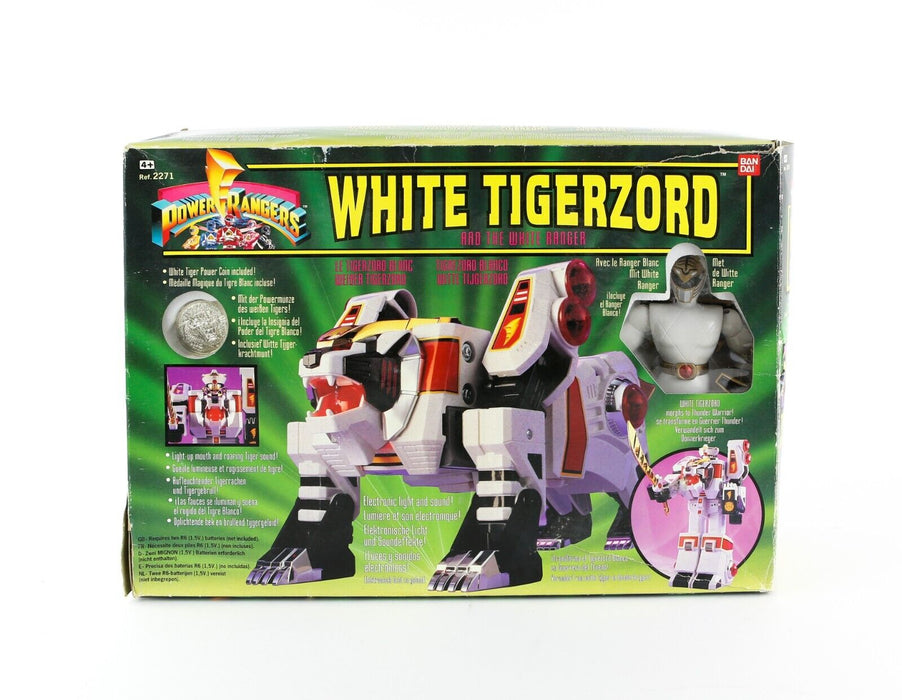 MIGHTY MORPHIN POWER RANGERS 'WHITE TIGERZORD' BANDAI TOY SET 2271, BOXED