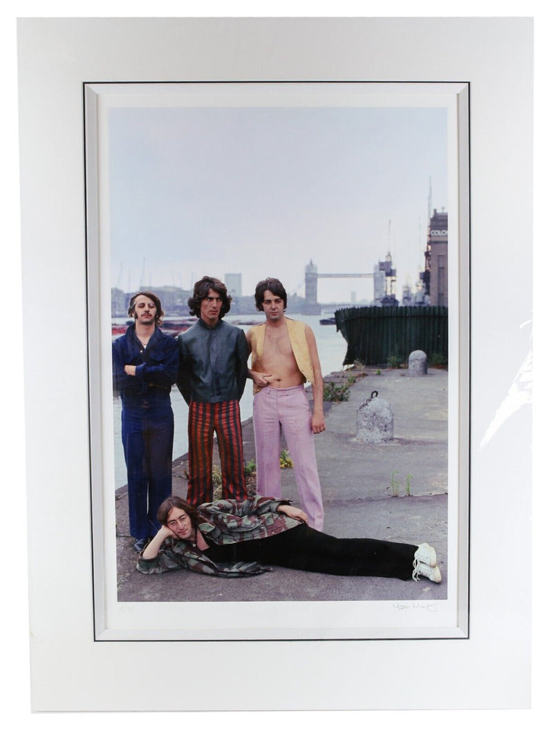 TOM MURRAY, 'DOCKSIDE THEN II', LIMITED EDITION BEATLES PRINT 73/195, SIGNED COA