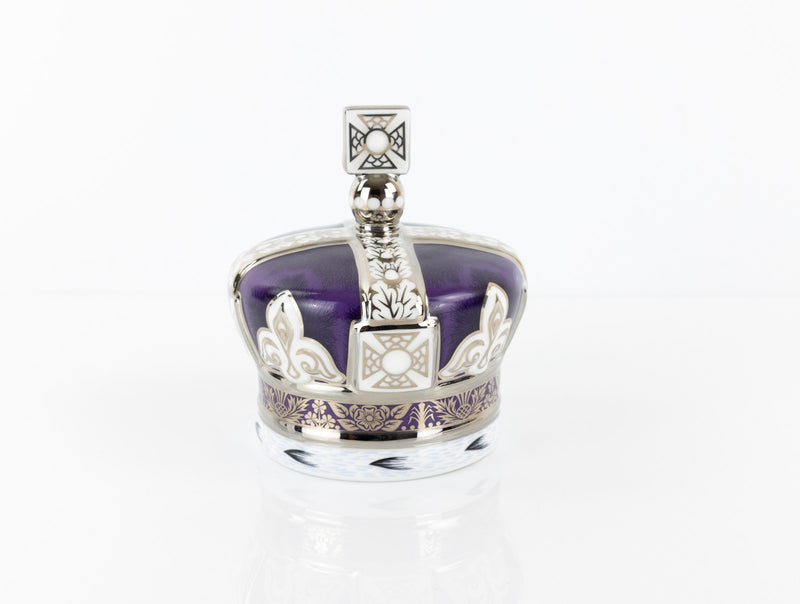 ROYAL CROWN DERBY 'CORONATION CROWN' ERII QUEEN 60TH ANNIVERSARY PAPERWEIGHT COA