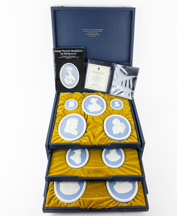 WEDGWOOD JASPERWARE - NATIONAL PORTRAIT GALLERY MEDALLION COLLECTION SET 137/200