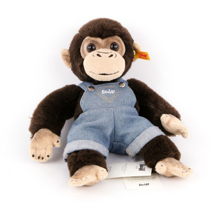 STEIFF 'CHARLIE' CHIMPANZEE CHIMP MONKEY TEDDY BEAR 664502 & TAGS