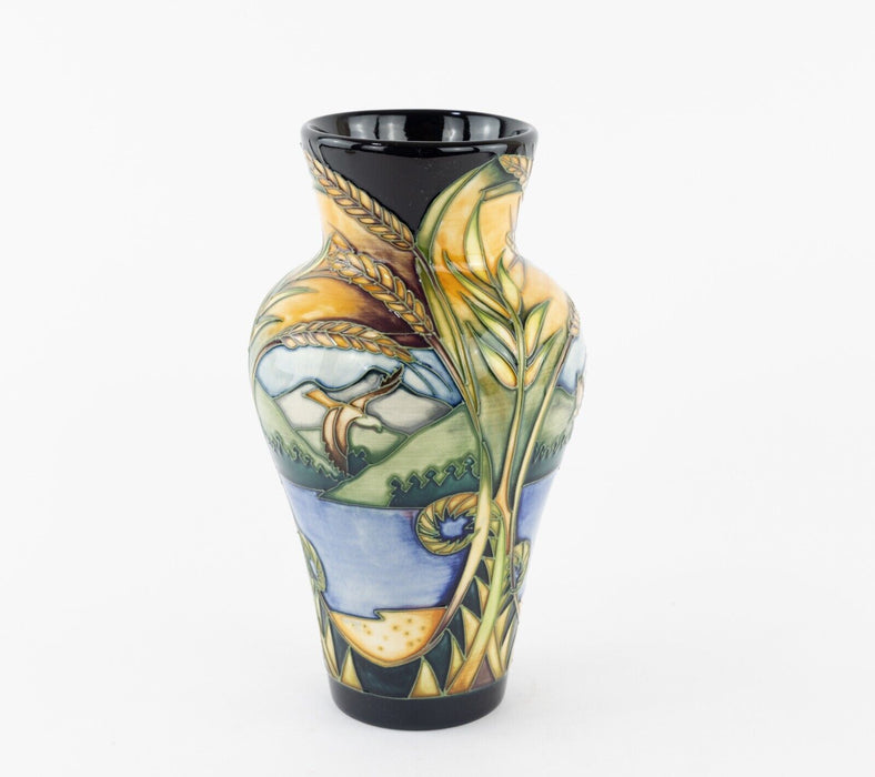 MOORCROFT POTTERY 'LANDSCAPE MEDLEY' 2005 SIAN LEEPER DECORATIVE TAPERING VASE