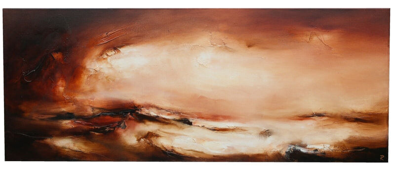 CHRIS & STEVE ROCKS, 'EVENING GLOW', LARGE ORIGINAL OIL PAINTING, SIGNED