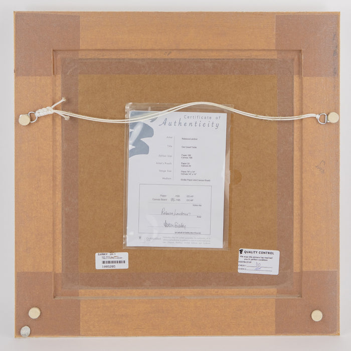 REBECCA LARDNER, 'OUR USUAL TABLE', LIMITED EDITION CANVAS PRINT 76/195 & COA