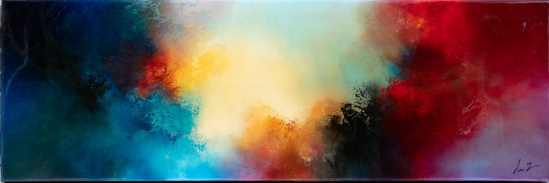 SIMON KENNY - ABSTRACT CLOUDS, LARGE ORIGINAL PAINTING, SIGNED