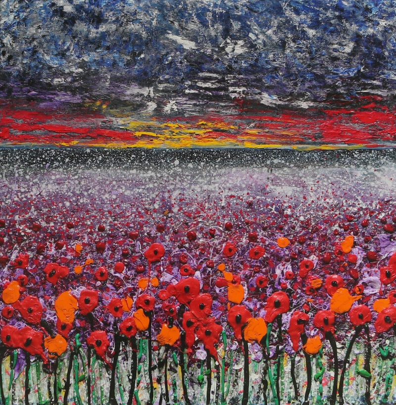 SCARLETT RAVEN, 'BLACK POPPY', LIMITED EDITION GICLEE PRINT 98/100, SIGNED & COA