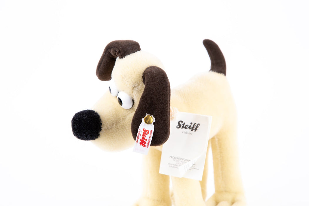 STEIFF 'GROMIT' LIMITED EDITION AARDMAN WALLACES DOG TEDDY BEAR 663789, BOXED