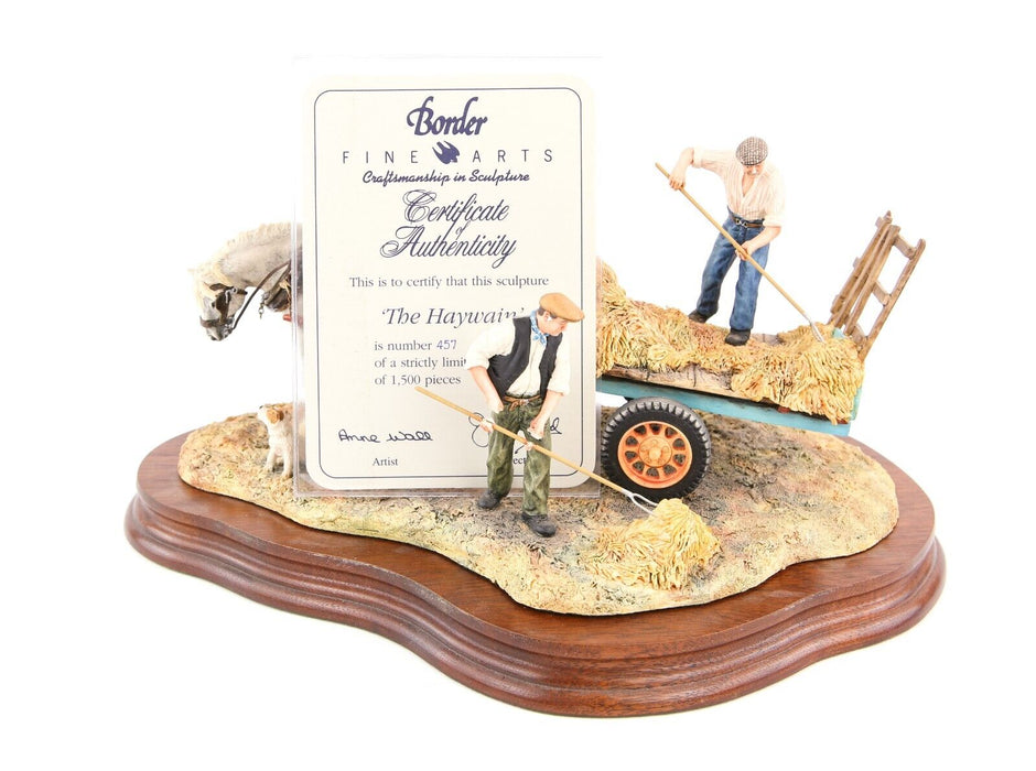 BORDER FINE ARTS 'THE HAYWAIN' FIGURE MODEL TABLEAU JH73 457/1500 & COA