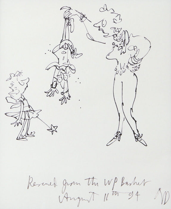 QUENTIN BLAKE - IN TROUBLE, 1994 ORIGINAL PEN & INK ARTWORK ILLUSTRATION, SIGNED