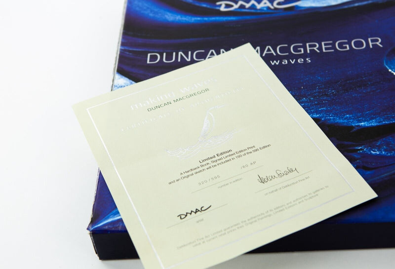 DUNCAN MACGREGOR 'MAKING WAVES' LIMITED EDITION PAINTING PRINT BOOK 320/595 COA