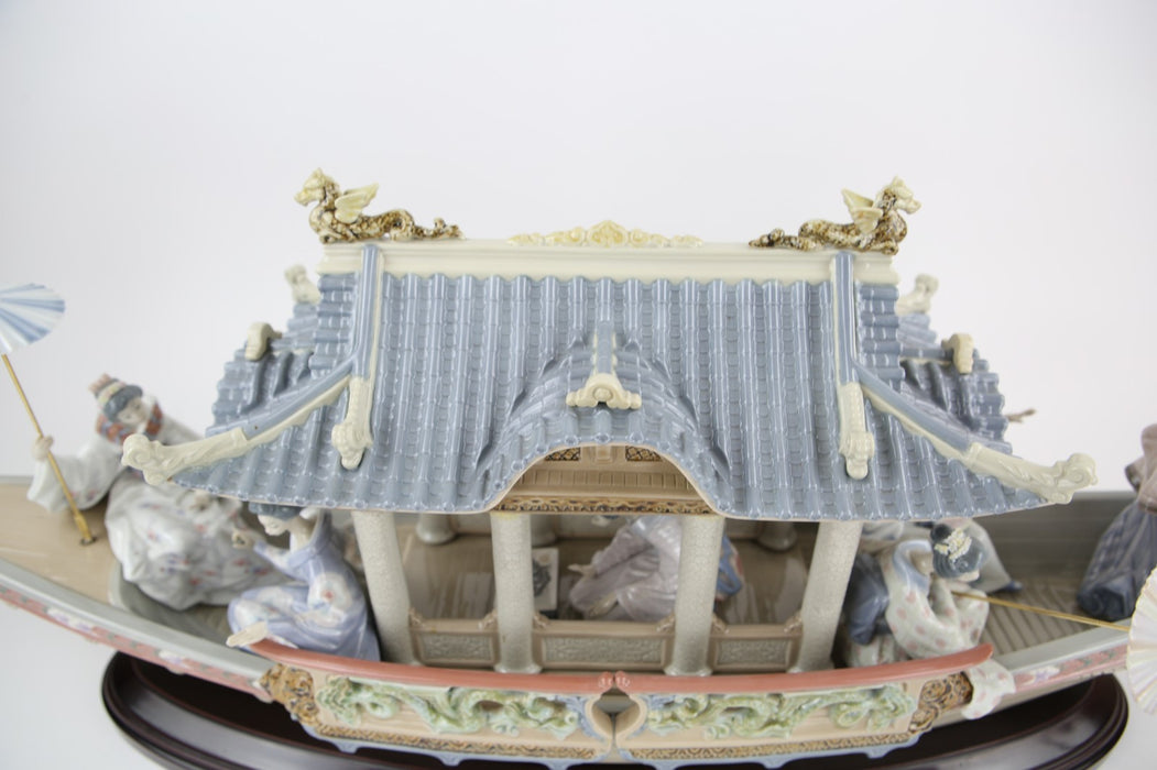 LLADRO 'KITAKAMI CRUISE' 1605 LARGE LIMITED EDITION BOAT FIGURE 236/500 & COA