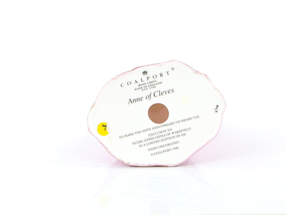 COALPORT 'ANNE OF CLEVES' LIMITED EDITION HENRY VIII WIFE FIGURE, BOXED & COA