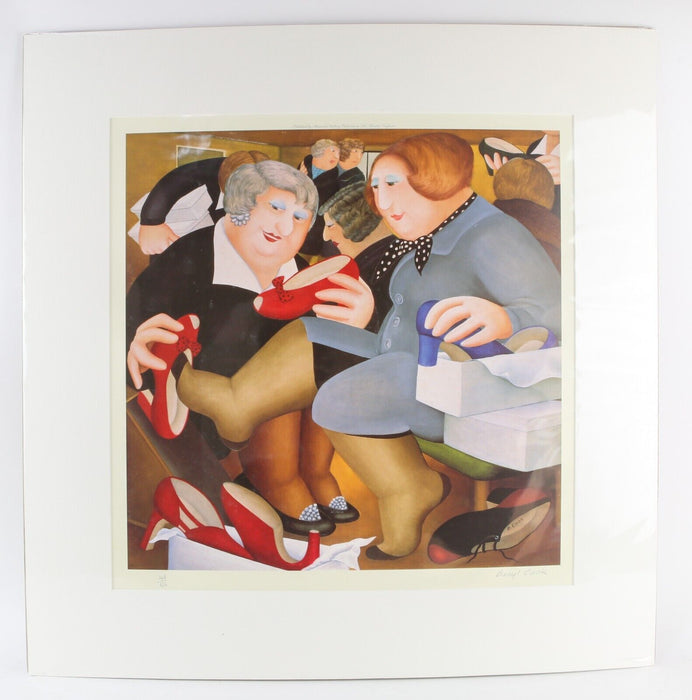 BERYL COOK 'THE SHOE SHOP' LIMITED EDITION PRINT 148/650, SIGNED & COA