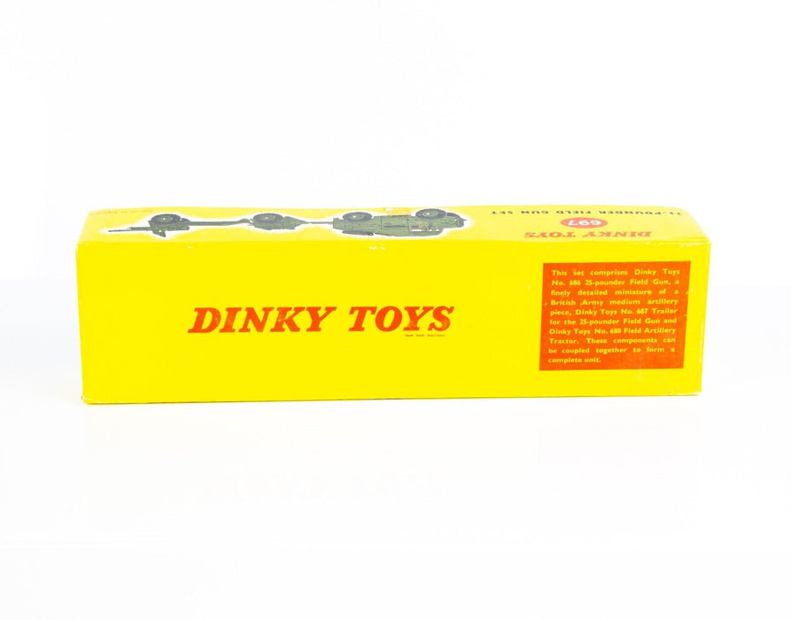 DINKY TOYS '25-POUNDER FIELD GUN UNIT SET' VINTAGE DIECAST MODEL No. 697 BOXED