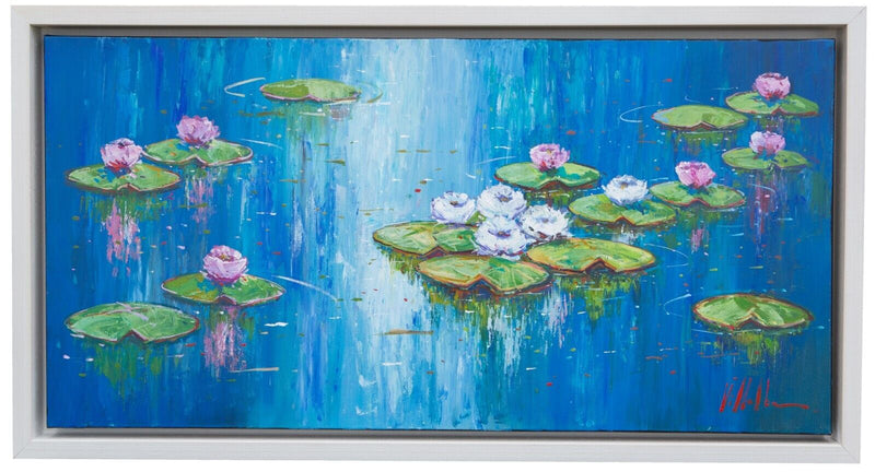 ANTONIO VILLALBA, 'ALMOHADILLA DE LINO II', FLORAL FLOWER OIL PAINTING, SIGNED