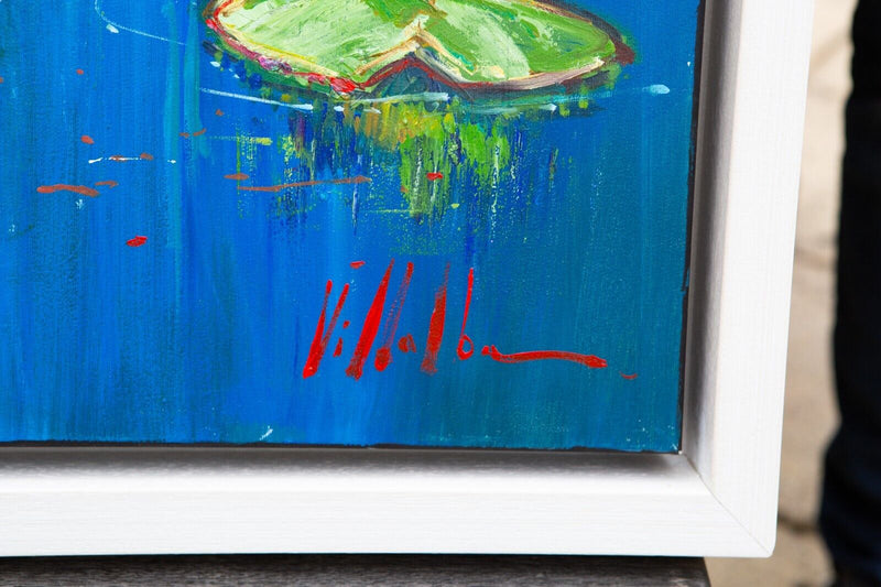 ANTONIO VILLALBA, 'ALMOHADILLA DE LINO II', FLORAL FLOWER OIL PAINTING, SIGNED