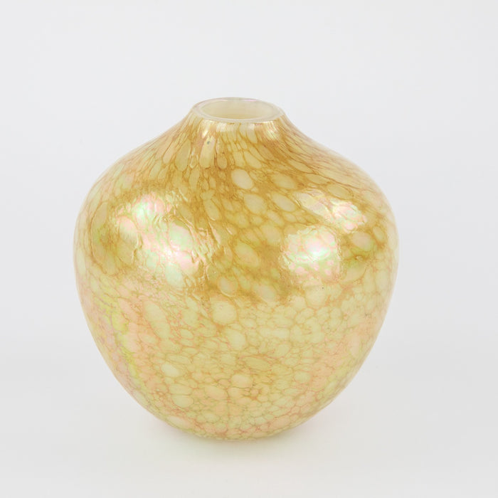 JOHN DITCHFIELD, GLASFORM - YELLOW STUDIO ART GLASS BALUSTER VASE 1110, SIGNED
