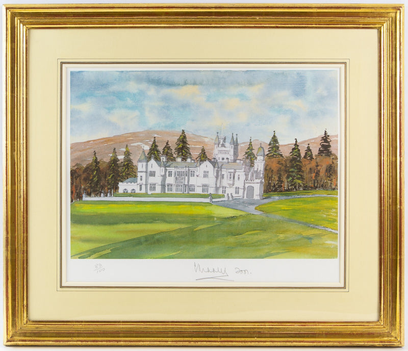 KING CHARLES III / PRINCE OF WALES 'BALMORAL CASTLE' SIGNED LIMITED EDITION PRINT 89/100