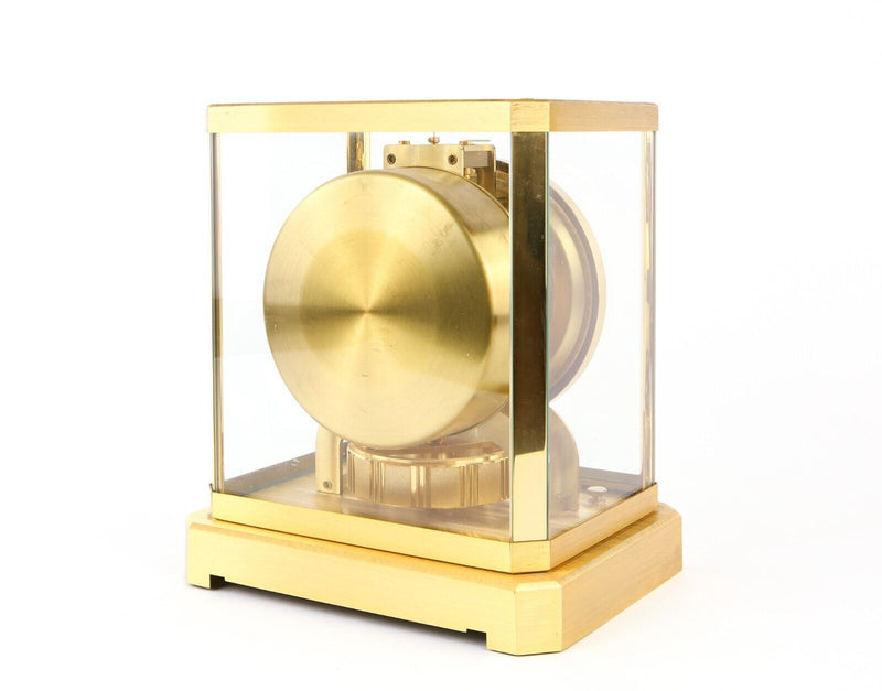 JAEGER LECOULTRE ATMOS BRASS/GLASS BRACKET MANTEL CLOCK, BOXED & PAPERWORK