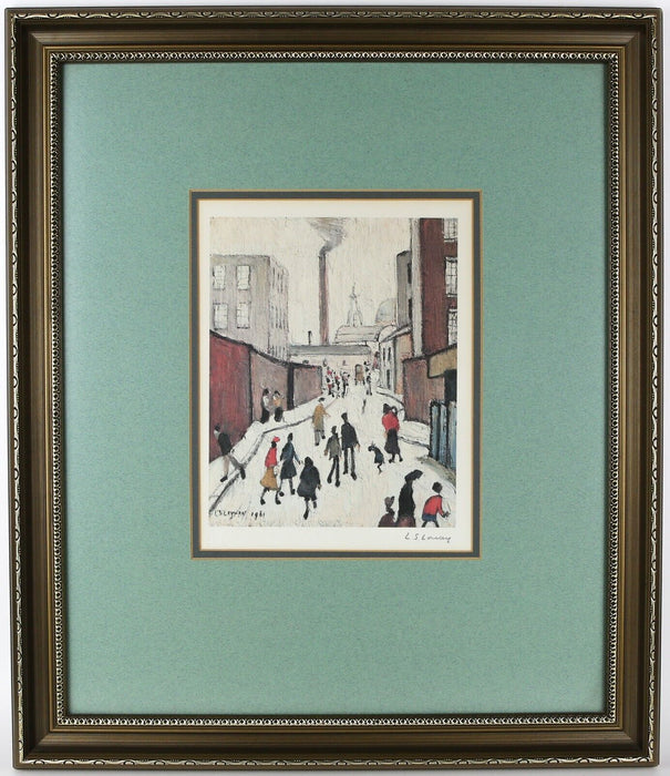 LS LAURENCE STEPHEN LOWRY 'STREET SCENE' LIMITED EDITION PRINT 241/850, SIGNED