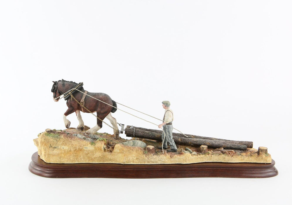 BORDER FINE ARTS 'LOGGING' FIGURE MODEL TABLEAU B07000 464/1750, BOXED & COA