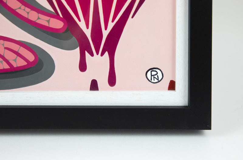 PAUL NORMANSELL, 'THE PINK PANTHER', ORIGINAL PAINTING ON ALUMINIUM, SIGNED