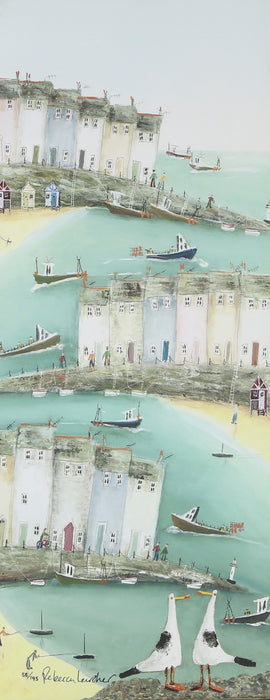 REBECCA LARDNER, 'EARLY BIRDS', LARGE LIMITED EDITION GICLEE CANVAS PRINT 58/195