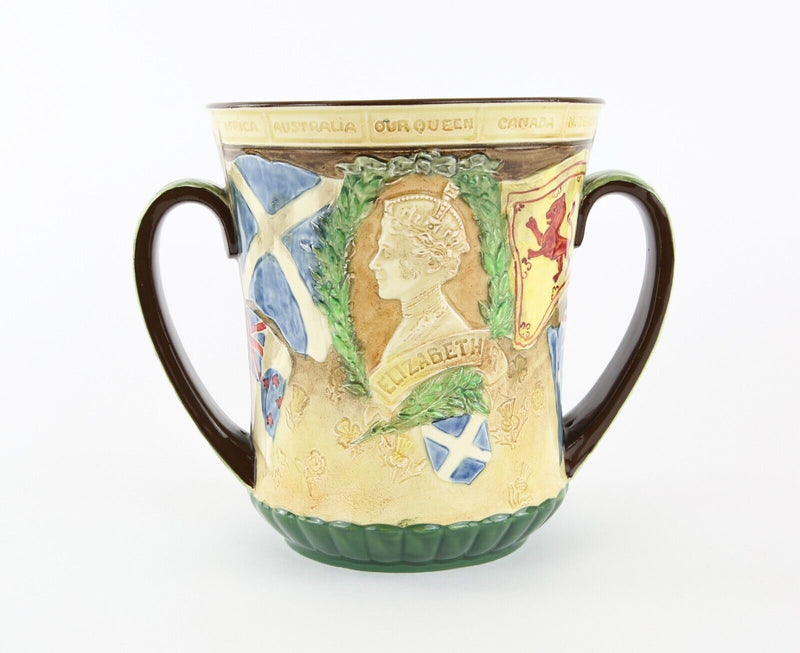 ROYAL DOULTON - GEORGE VI & ELIZABETH 1937 CORONATION COMMEMORATIVE LOVING CUP