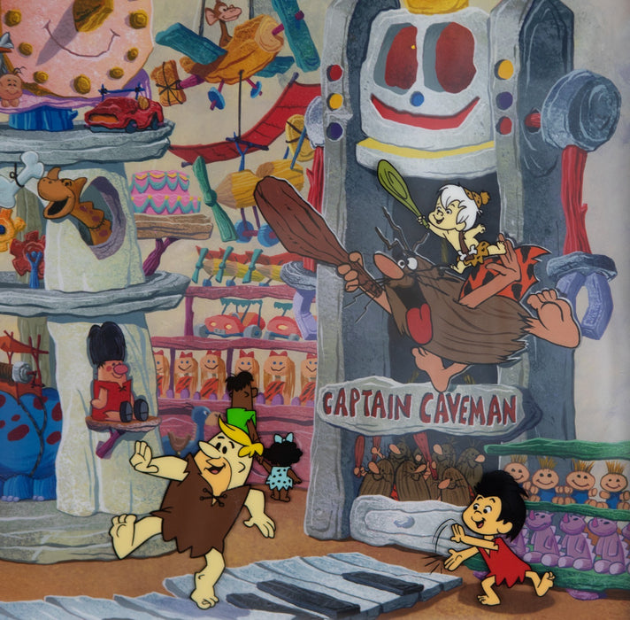 WARNER BROS 'BIG IN BEDROCK' HANNA & BARBERA SIGNED FLINTSTONES CEL ART 311/500