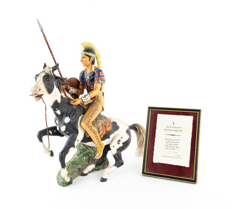 ROYAL DOULTON 'INDIAN BRAVE' LARGE LIMITED EDITION FIGURE MODEL HN2376, 333/500