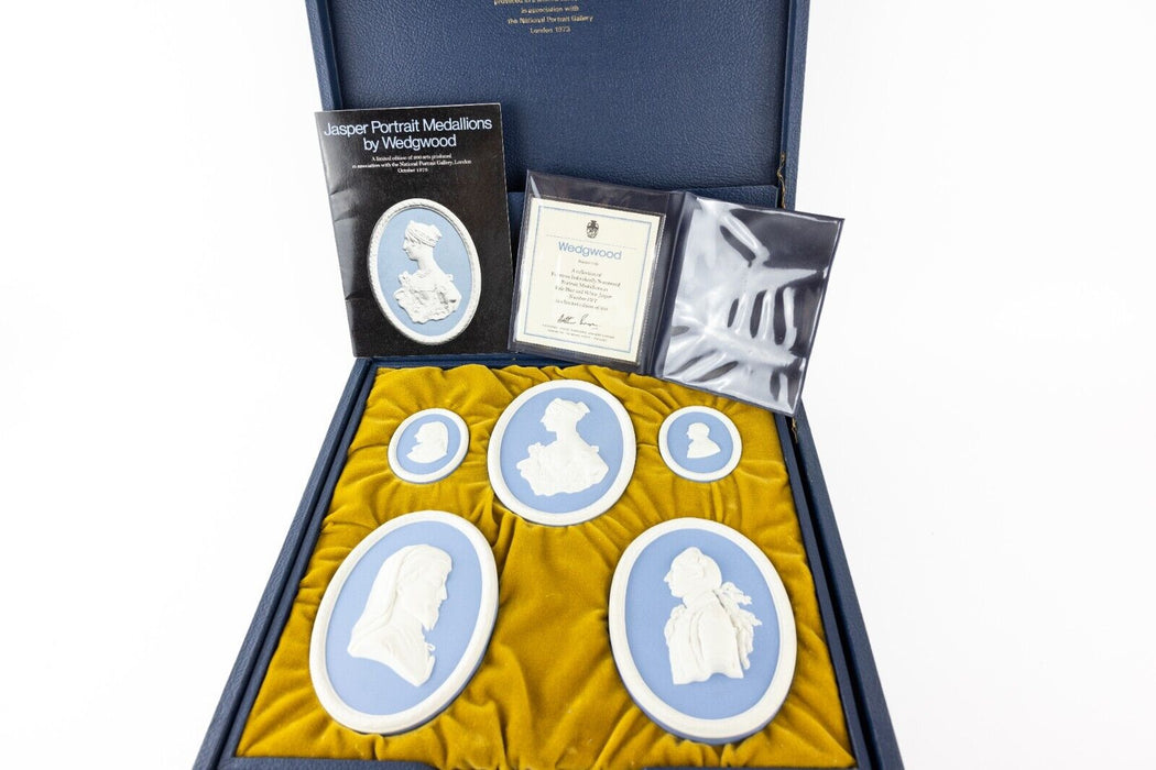 WEDGWOOD JASPERWARE - NATIONAL PORTRAIT GALLERY MEDALLION COLLECTION SET 137/200