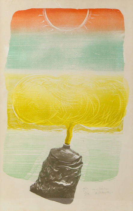 MICHAEL ROTHENSTEIN, 'THREE YELLOW', LIMITED EDITION COLOUR PRINT 3/15, SIGNED