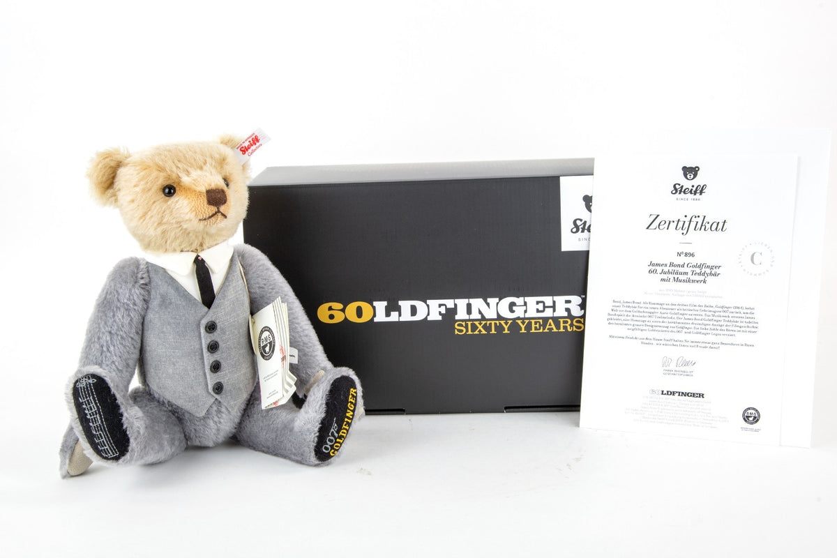 Ours En Peluche Steiff James Bond Dr. No - Édition Limitée Musicale - 30 Cm - Allemagne