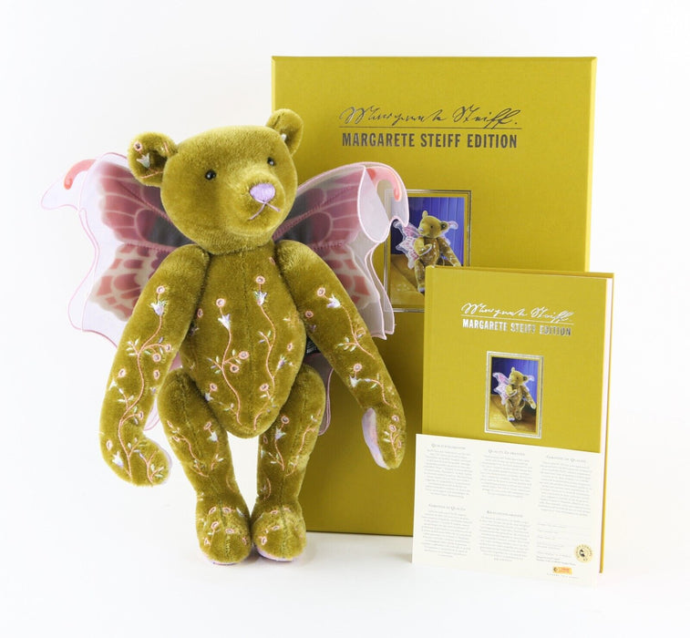 STEIFF FAIRYTALES WINGS CLUB LOTTERY TEDDY BEAR GREEN LIMITED EDITION 420627