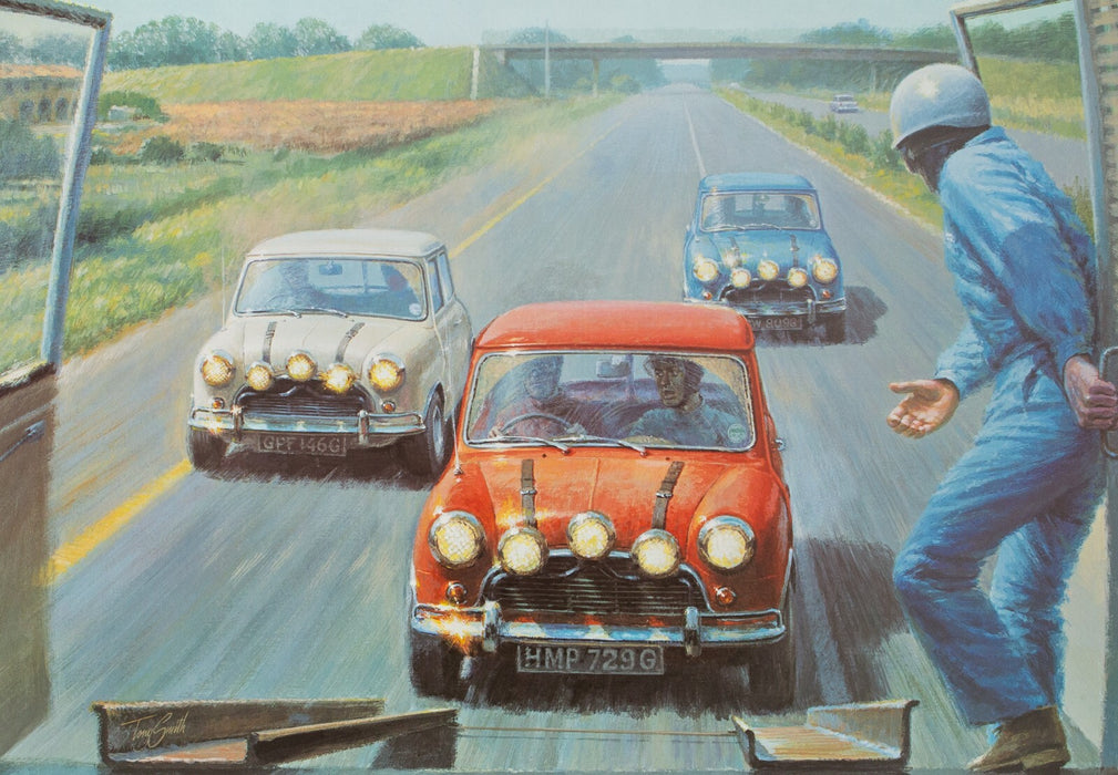 TONY SMITH, 'SELF PRESERVATION SOCIETY', CLASSIC MINI ITALIAN JOB PRINT 170/850