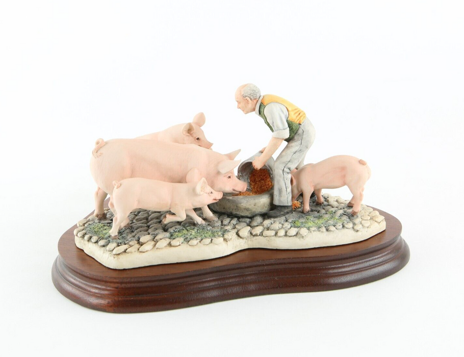 BORDER FINE ARTS 'FEEDING TIME' FIGURE MODEL TABLEAU JH107, 938/1750 BOXED & COA